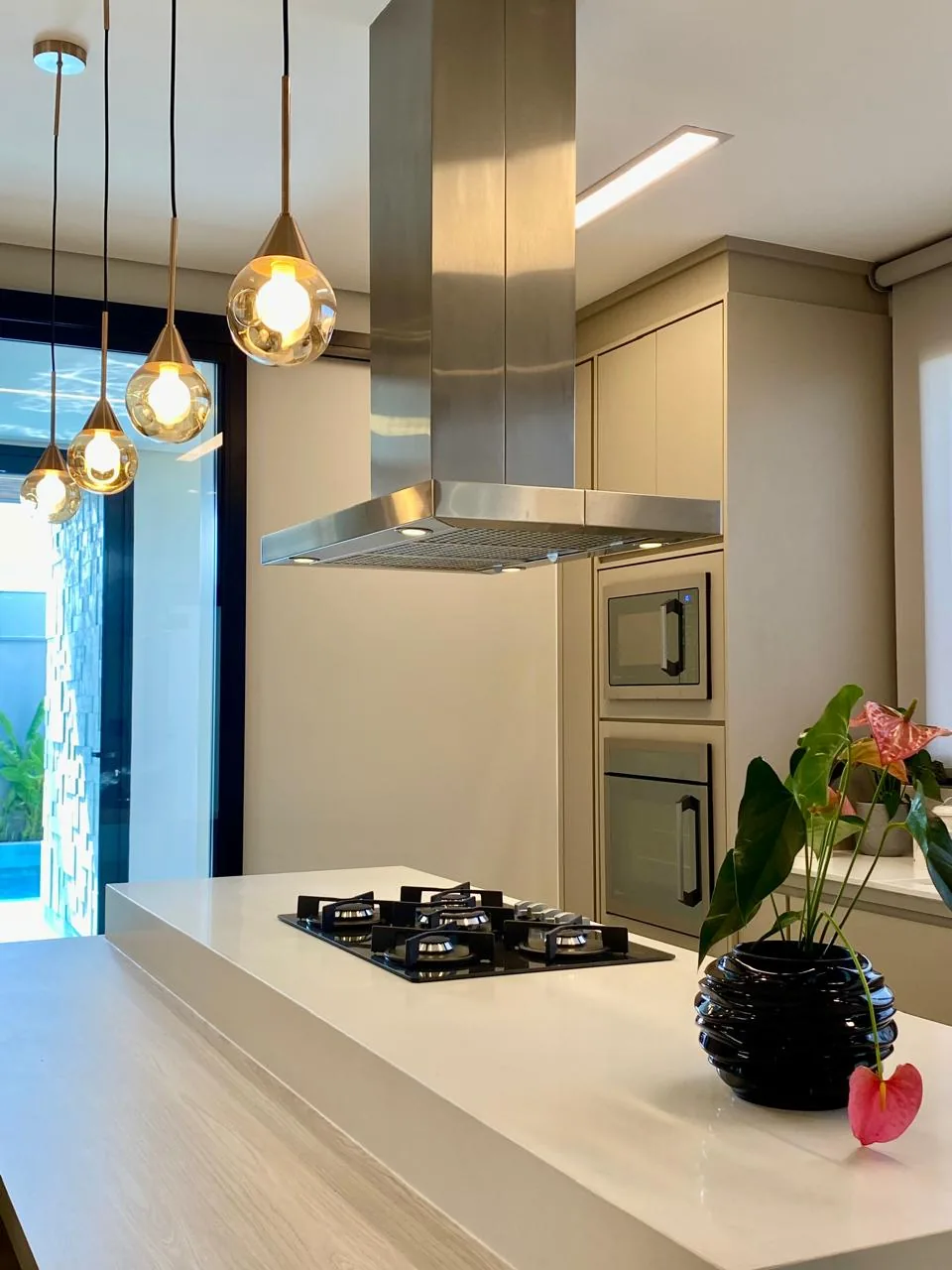 Coifa em aço inox — detalhe